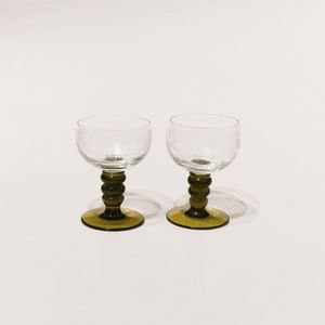 Roemer German vintage cordial glasses